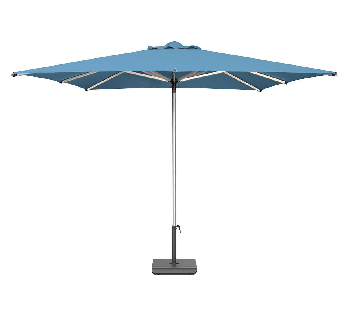 Libra Umbrella The Libra’s simplistic design features an easy to use push up system with secure automatic locking. The Libra’s internal counterweight design ensures the umbrella opens easily and glides to a close with ease.
